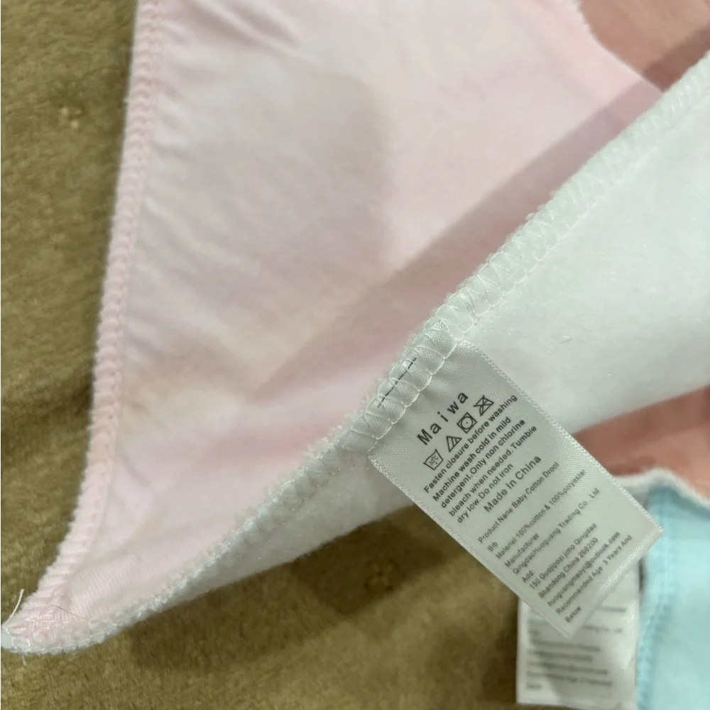 Soft Cotton Bandana Bibs in Pink & Light Blue | 4 Total